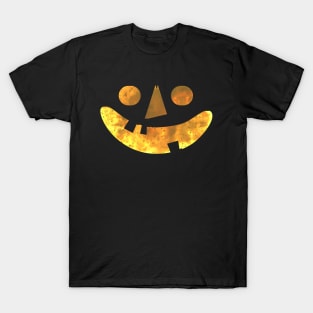 Pumpkin Face Crazy Halloween Pumpkin Jack-O Lantern - Toothy Grin - Scary Glow Smile T-Shirt